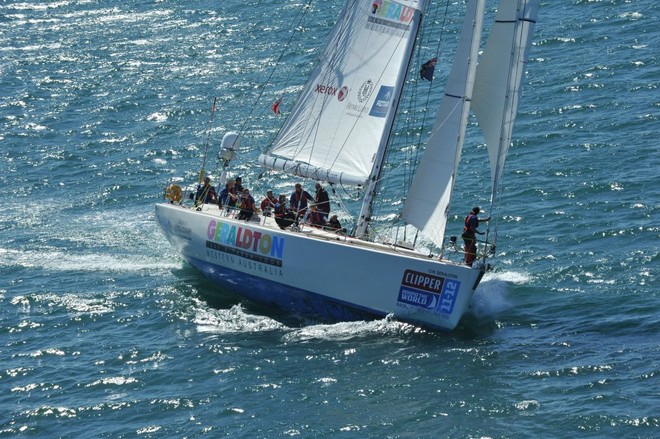 Geraldton Western Australia races away from Cape Town - Clipper 11-12 Round the World Yacht Race. © Bruce Sutherland/onEdition